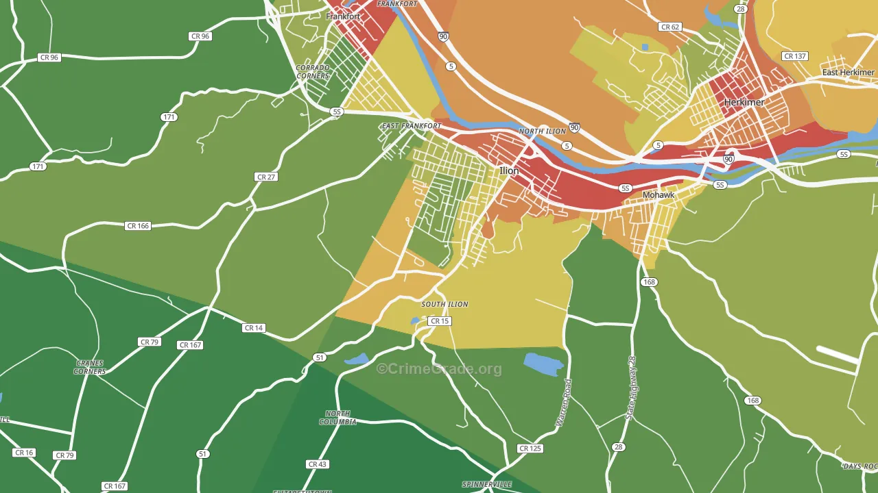 13357, NY Map of Drug-Related Crime Rates