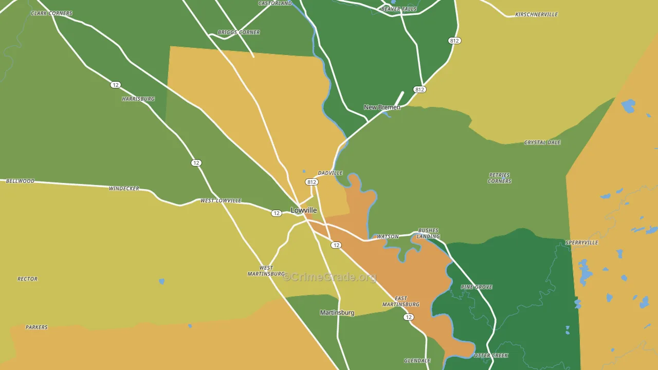13367, NY Map of Drug-Related Crime Rates