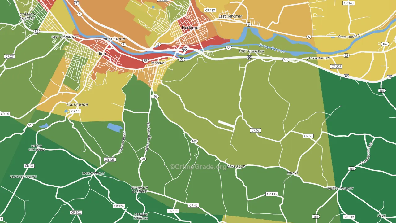 13407, NY Map of Drug-Related Crime Rates