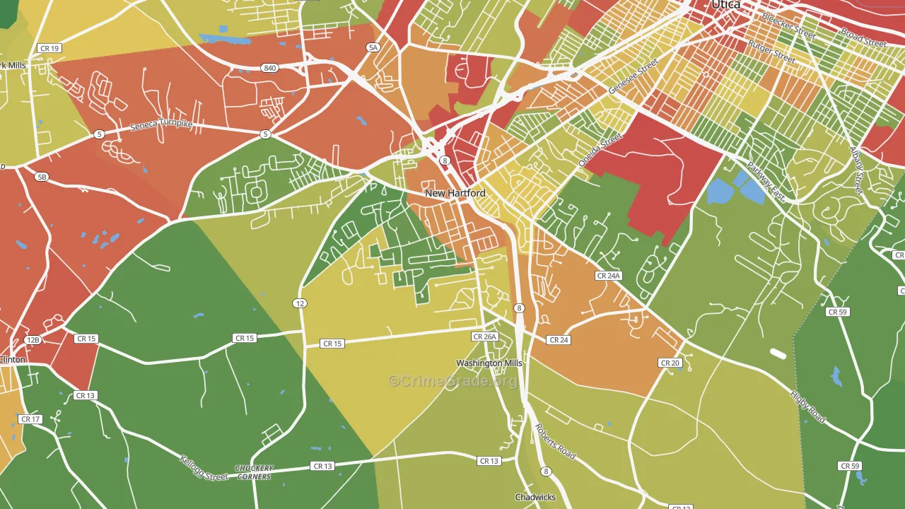 13413, NY Map of Drug-Related Crime Rates