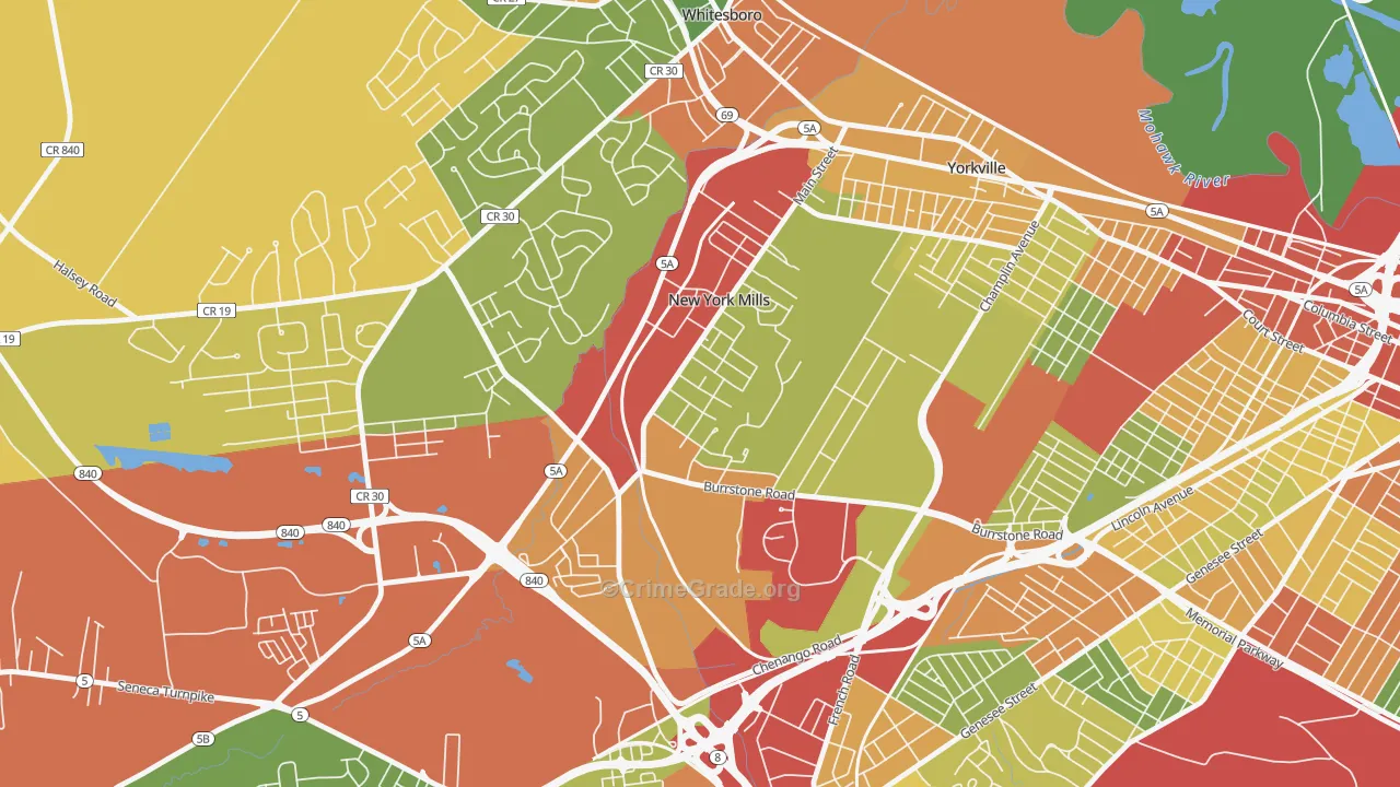 13417, NY Map of Drug-Related Crime Rates