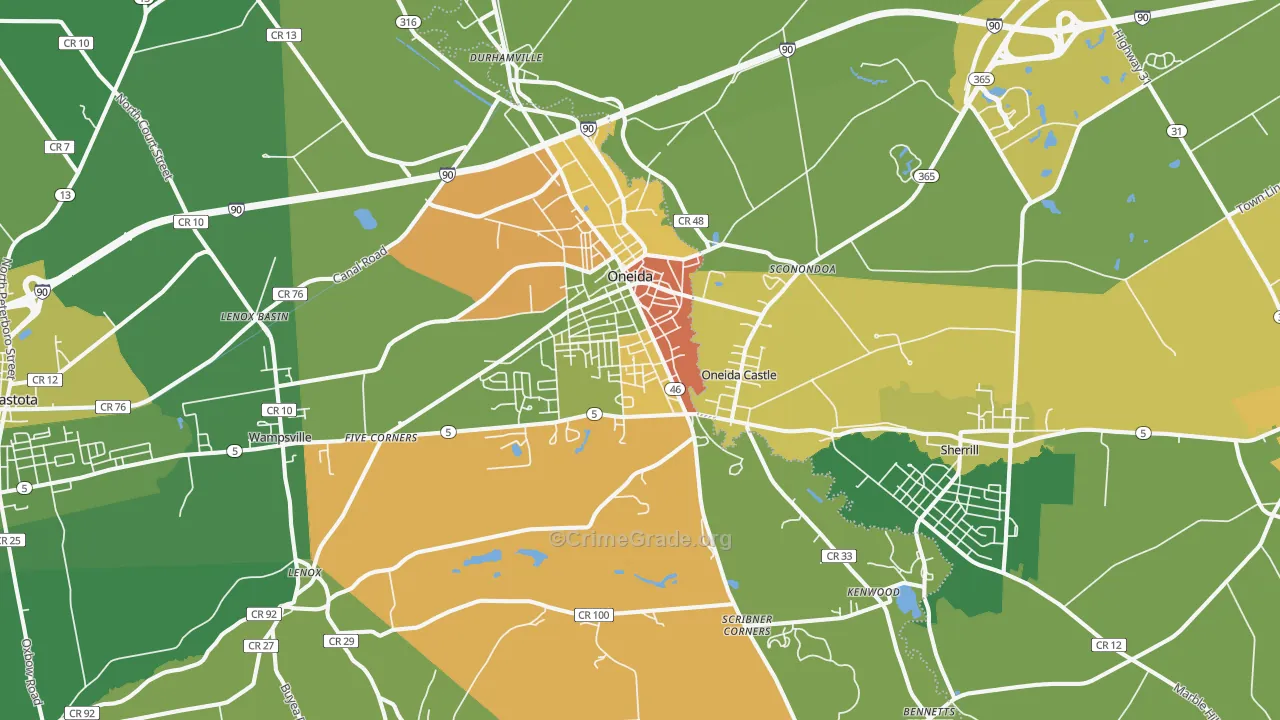 13421, NY Map of Drug-Related Crime Rates