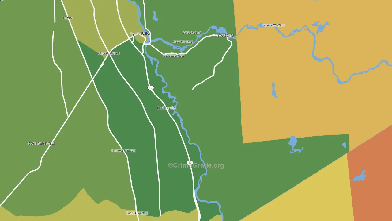 13433, NY Map of Drug-Related Crime Rates