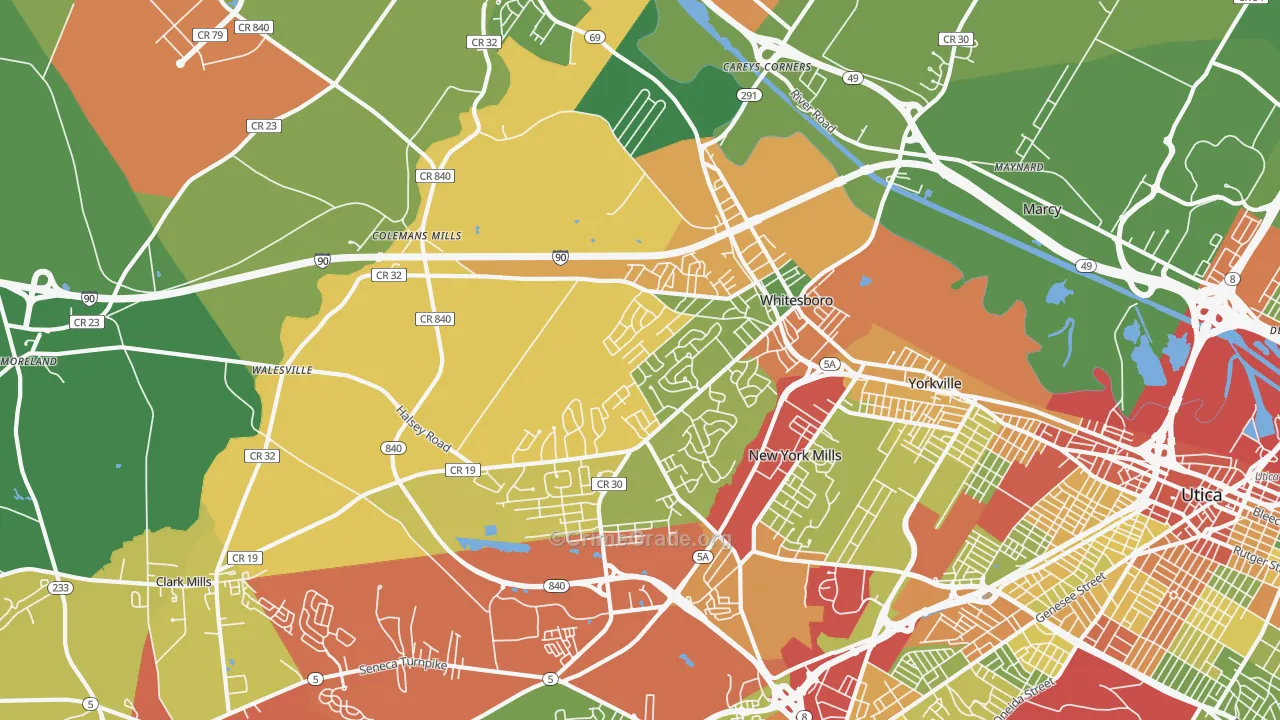 13492, NY Map of Drug-Related Crime Rates