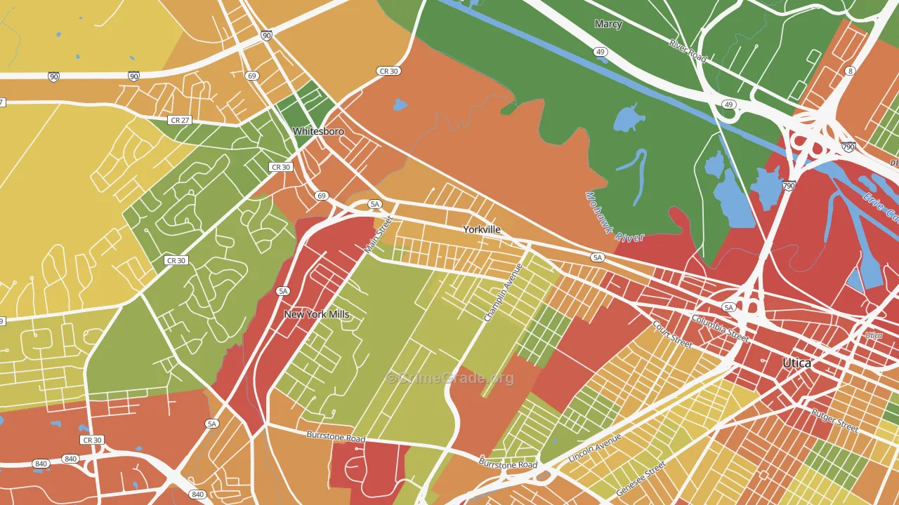 13495, NY Map of Drug-Related Crime Rates