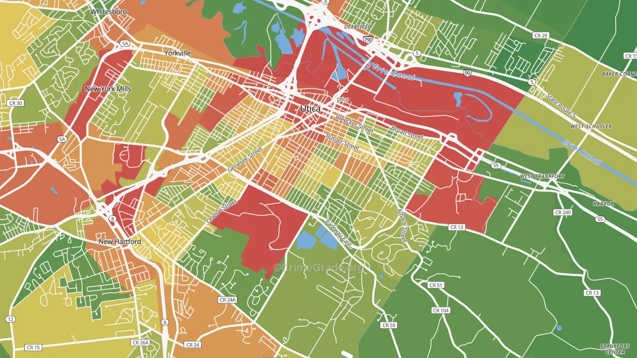13501, NY Map of Drug-Related Crime Rates