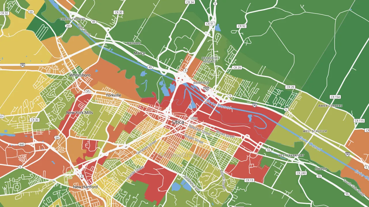 13502, NY Map of Drug-Related Crime Rates