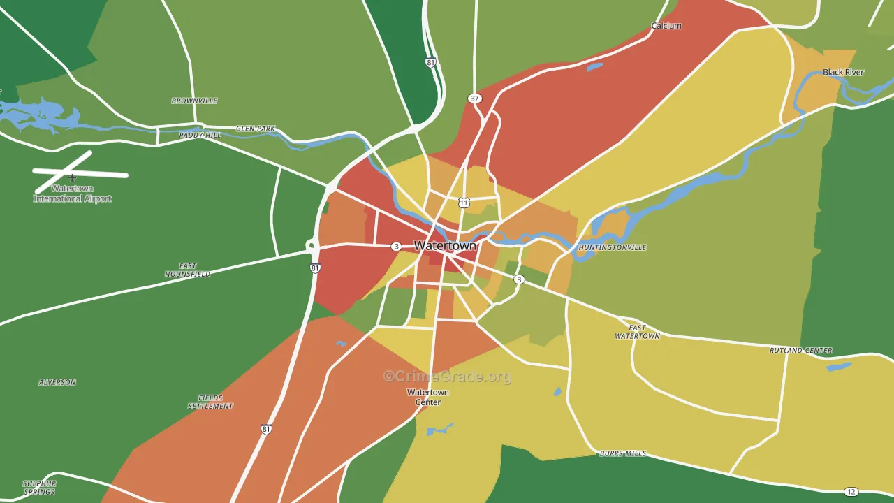 13601, NY Map of Drug-Related Crime Rates
