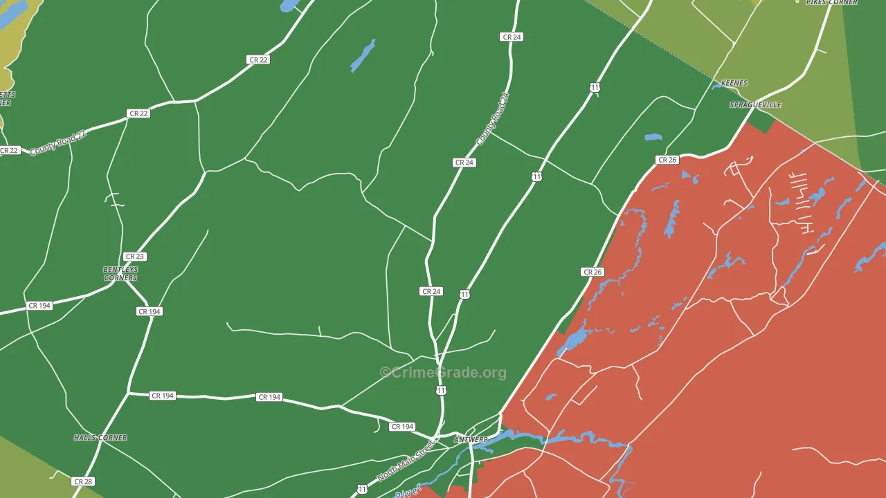 13608, NY Map of Drug-Related Crime Rates