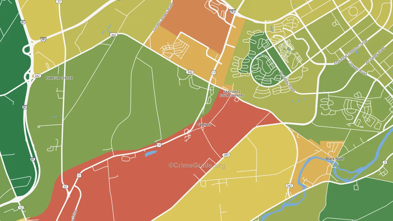 13616, NY Map of Drug-Related Crime Rates
