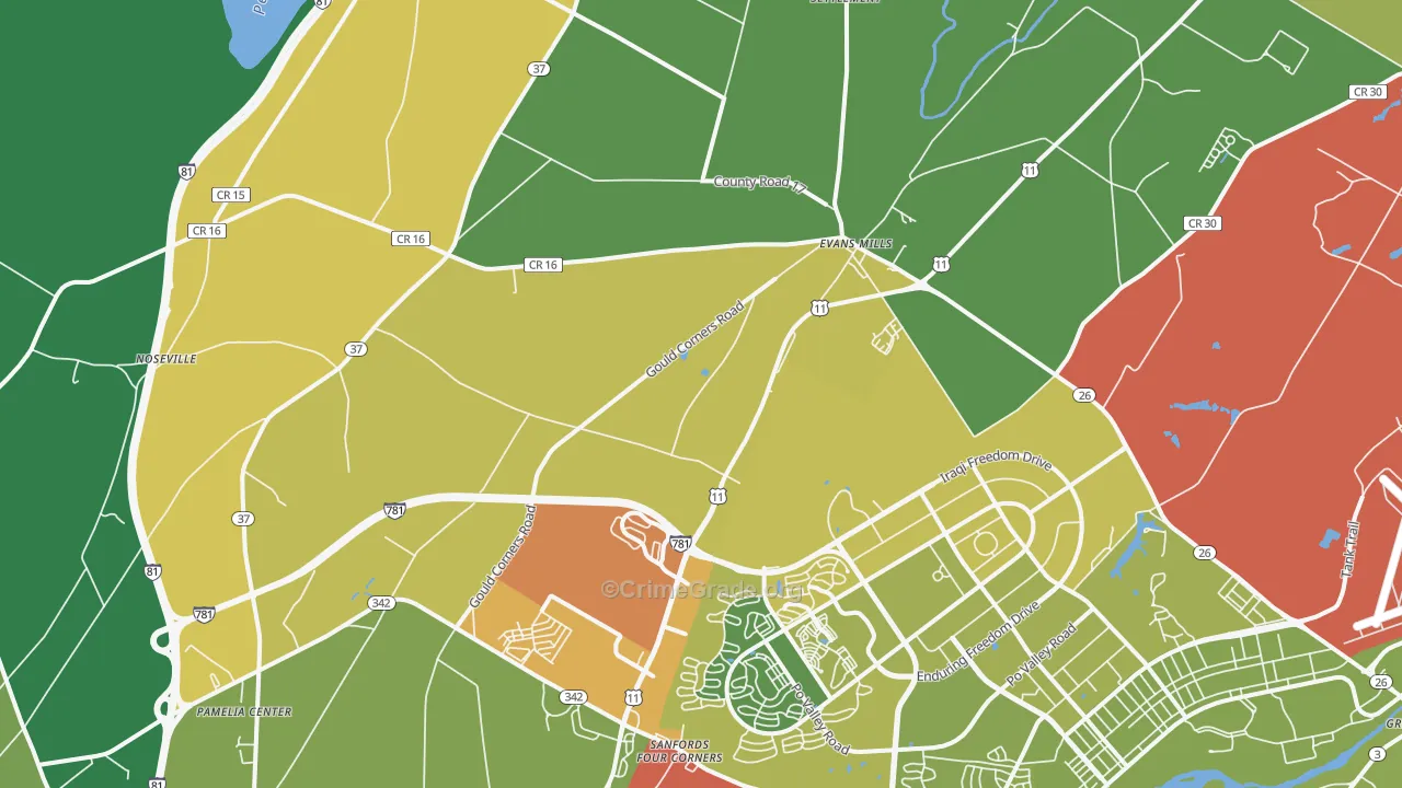 13637, NY Map of Drug-Related Crime Rates