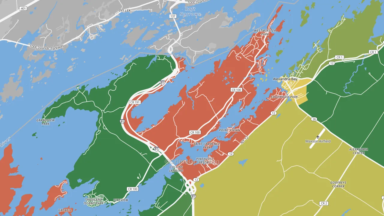 13640, NY Map of Drug-Related Crime Rates