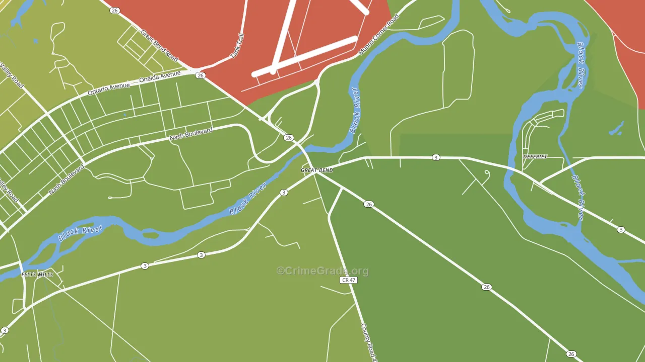 13643, NY Map of Drug-Related Crime Rates