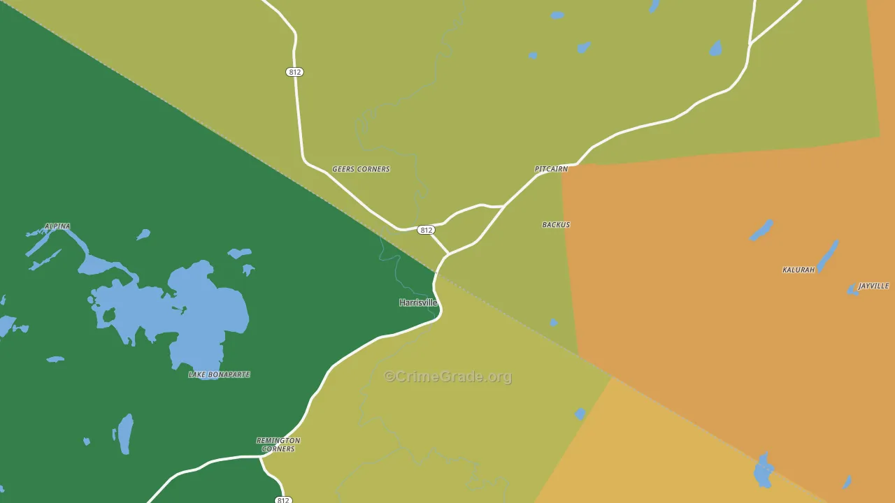 13648, NY Map of Drug-Related Crime Rates