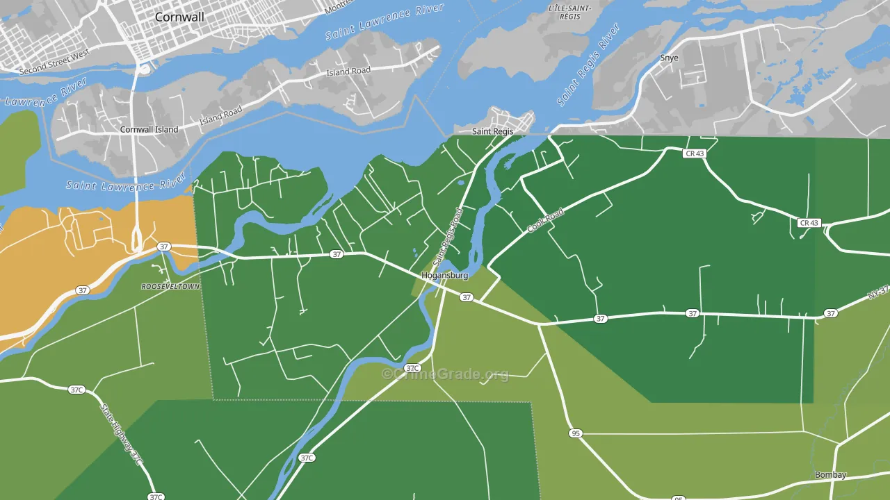 13655, NY Map of Drug-Related Crime Rates