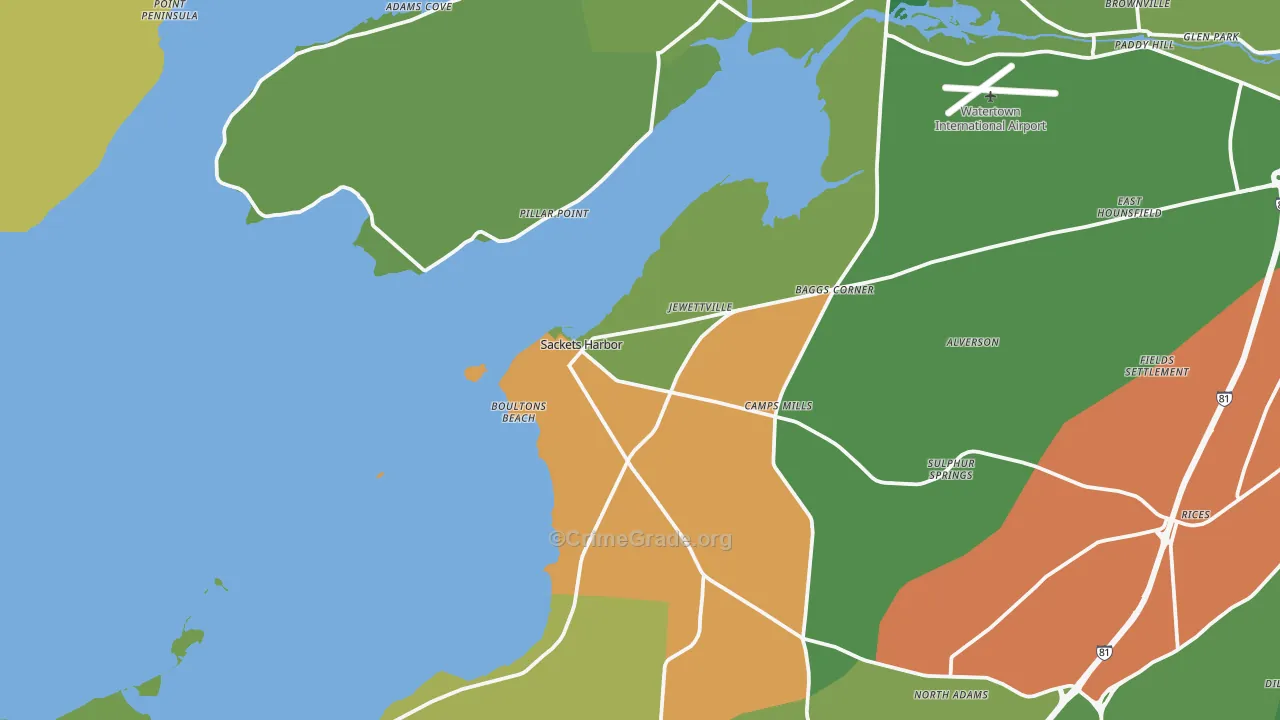 13685, NY Map of Drug-Related Crime Rates