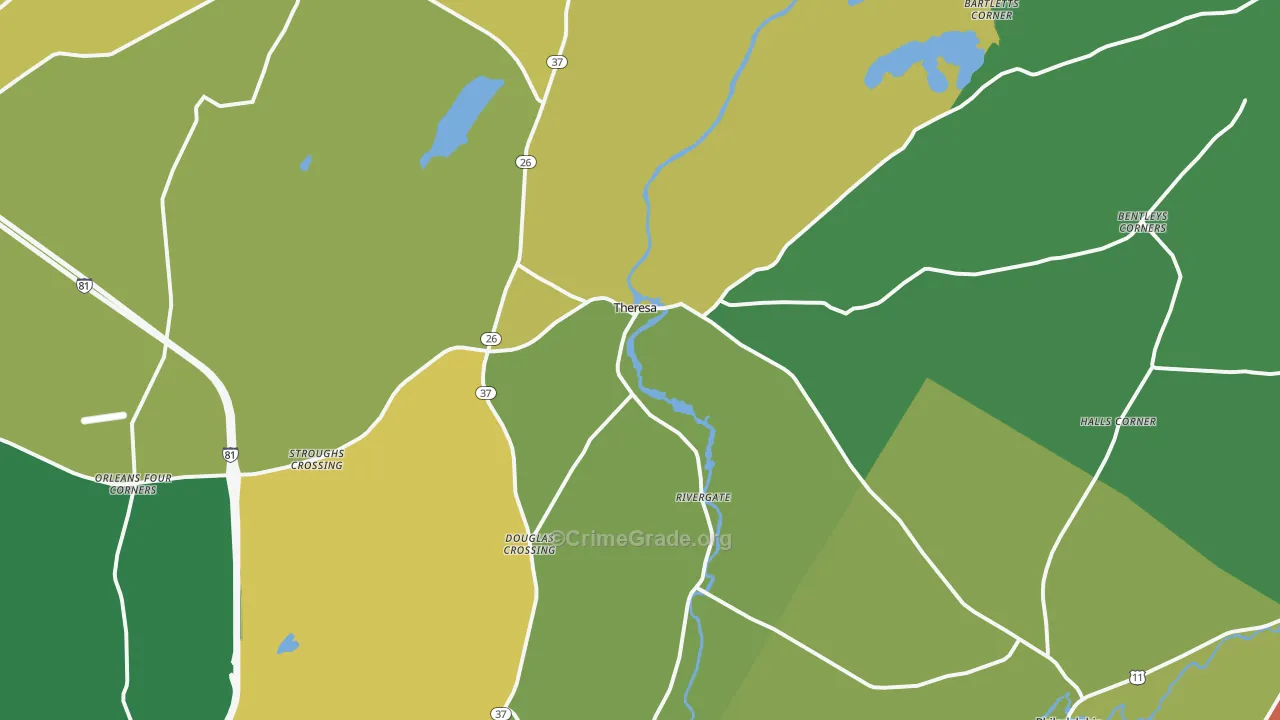 13691, NY Map of Drug-Related Crime Rates