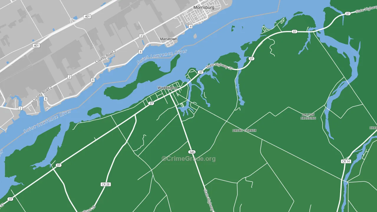 13694, NY Map of Drug-Related Crime Rates