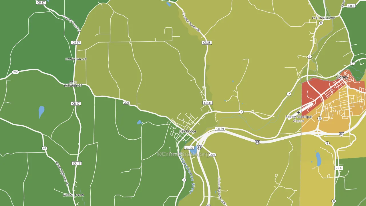 13733, NY Map of Drug-Related Crime Rates