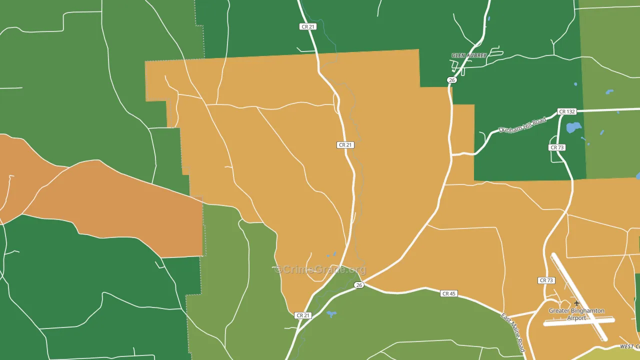13802, NY Map of Drug-Related Crime Rates