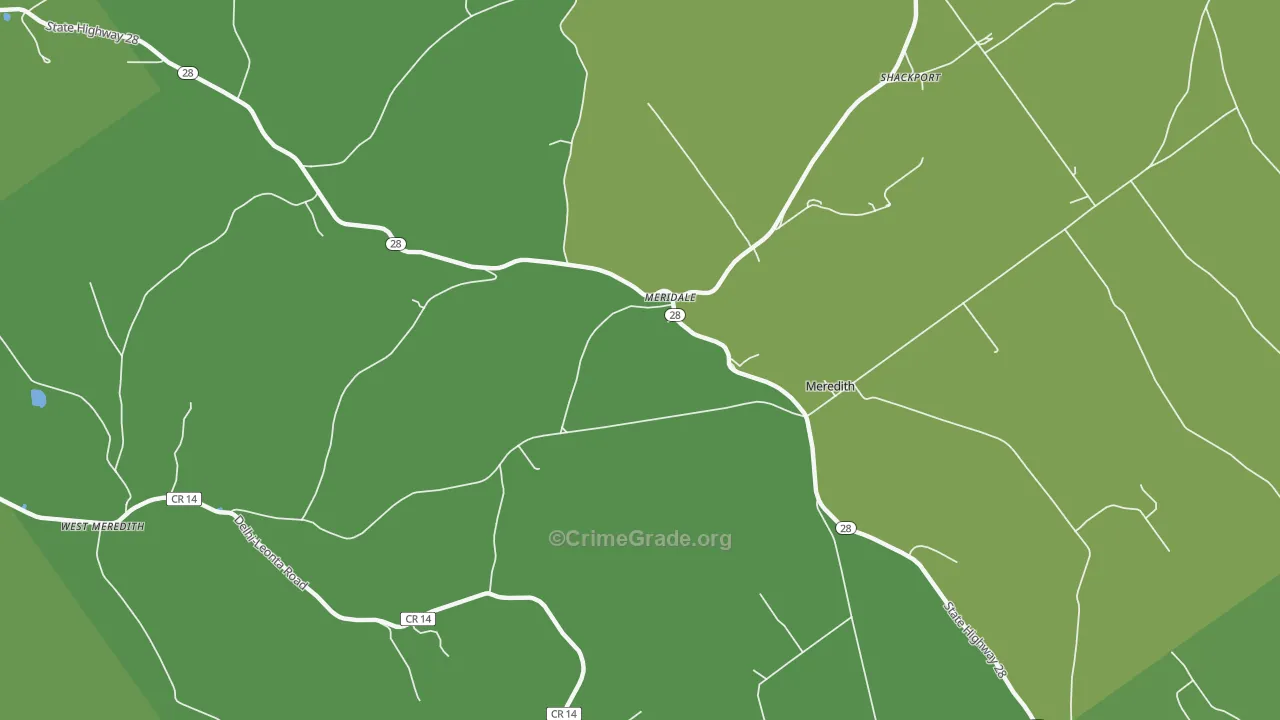 13806, NY Map of Drug-Related Crime Rates