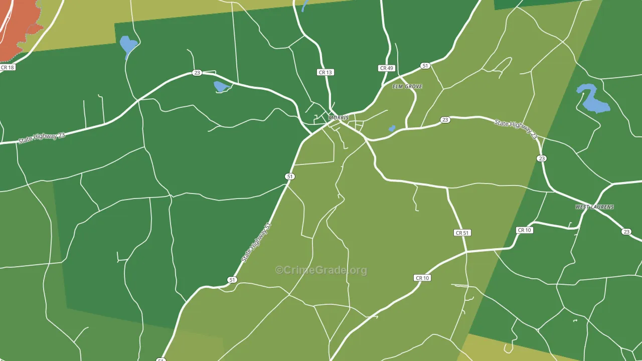 13808, NY Map of Drug-Related Crime Rates