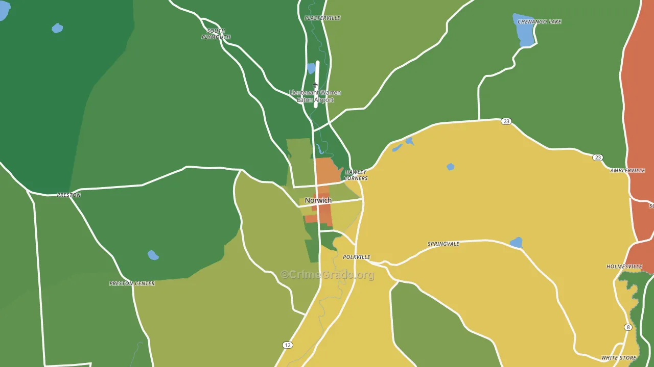 13815, NY Map of Drug-Related Crime Rates