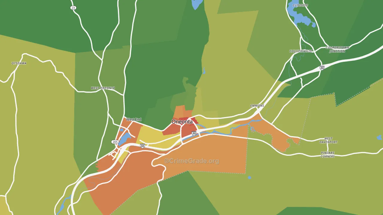 13820, NY Map of Drug-Related Crime Rates