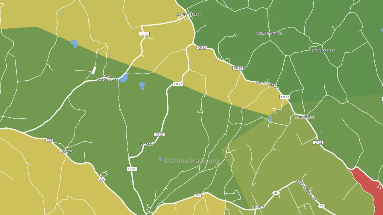13839, NY Map of Drug-Related Crime Rates