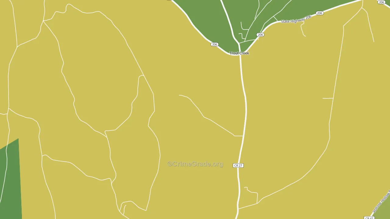 13847, NY Map of Drug-Related Crime Rates