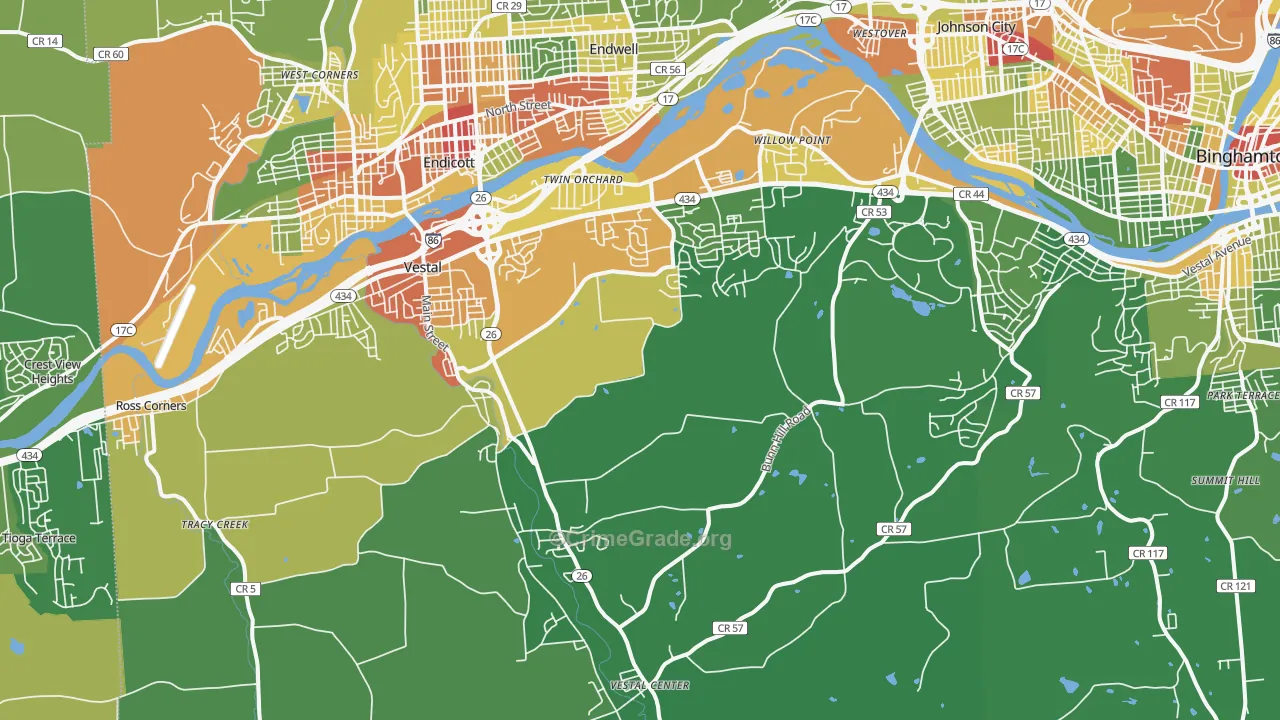 13850, NY Map of Drug-Related Crime Rates