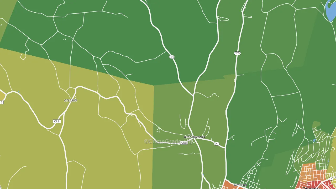 13861, NY Map of Drug-Related Crime Rates