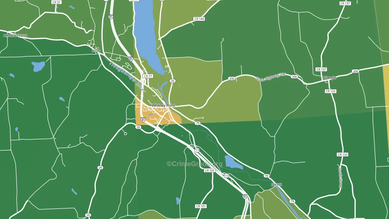 13862, NY Map of Drug-Related Crime Rates