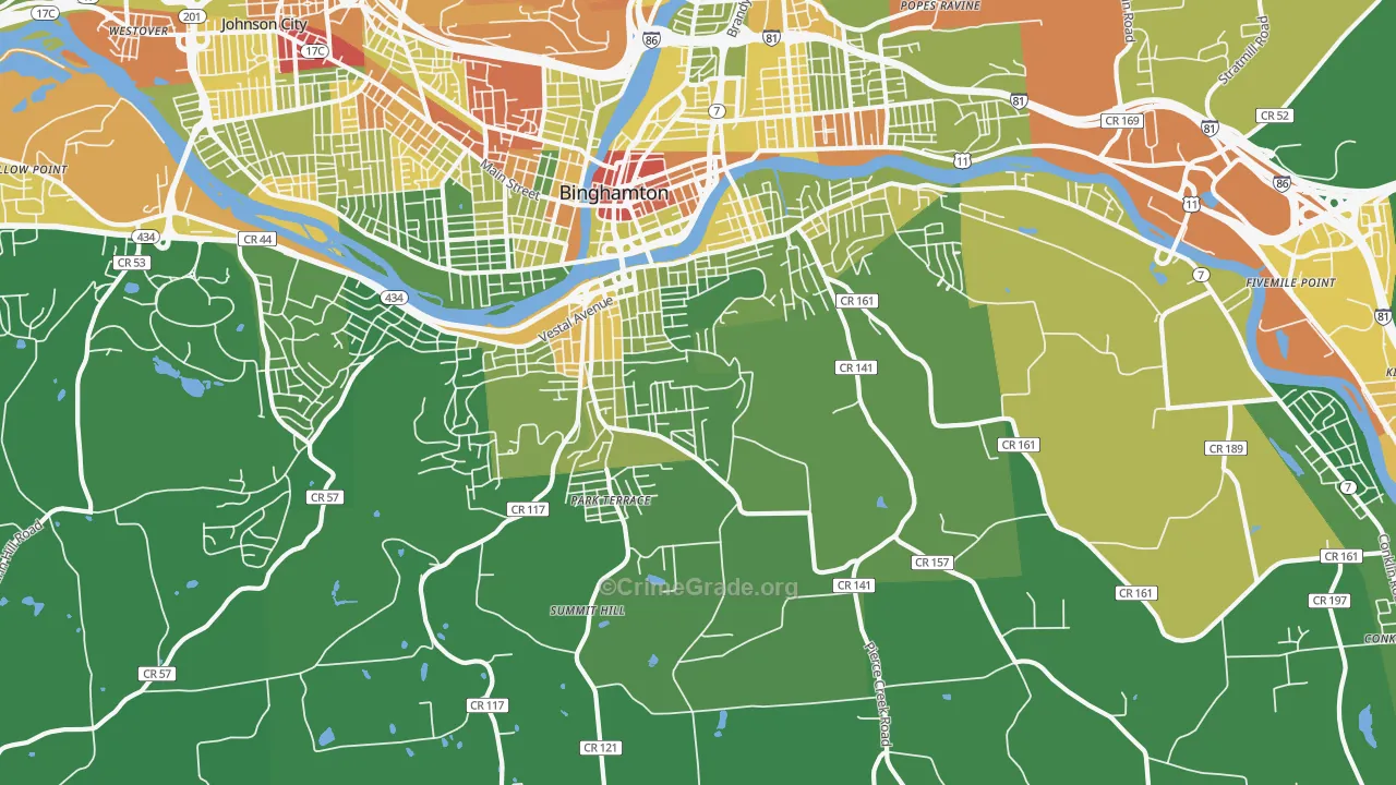13903, NY Map of Drug-Related Crime Rates