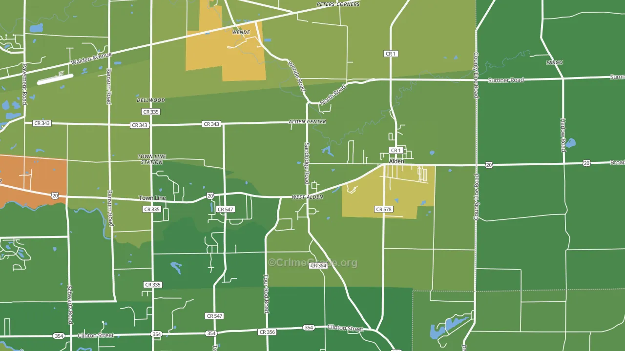 14004, NY Map of Drug-Related Crime Rates
