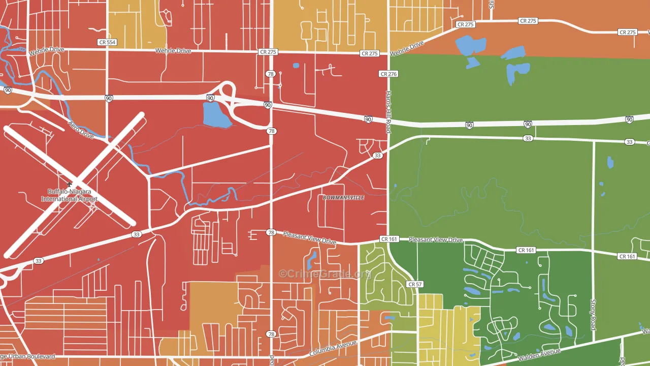 14026, NY Map of Drug-Related Crime Rates