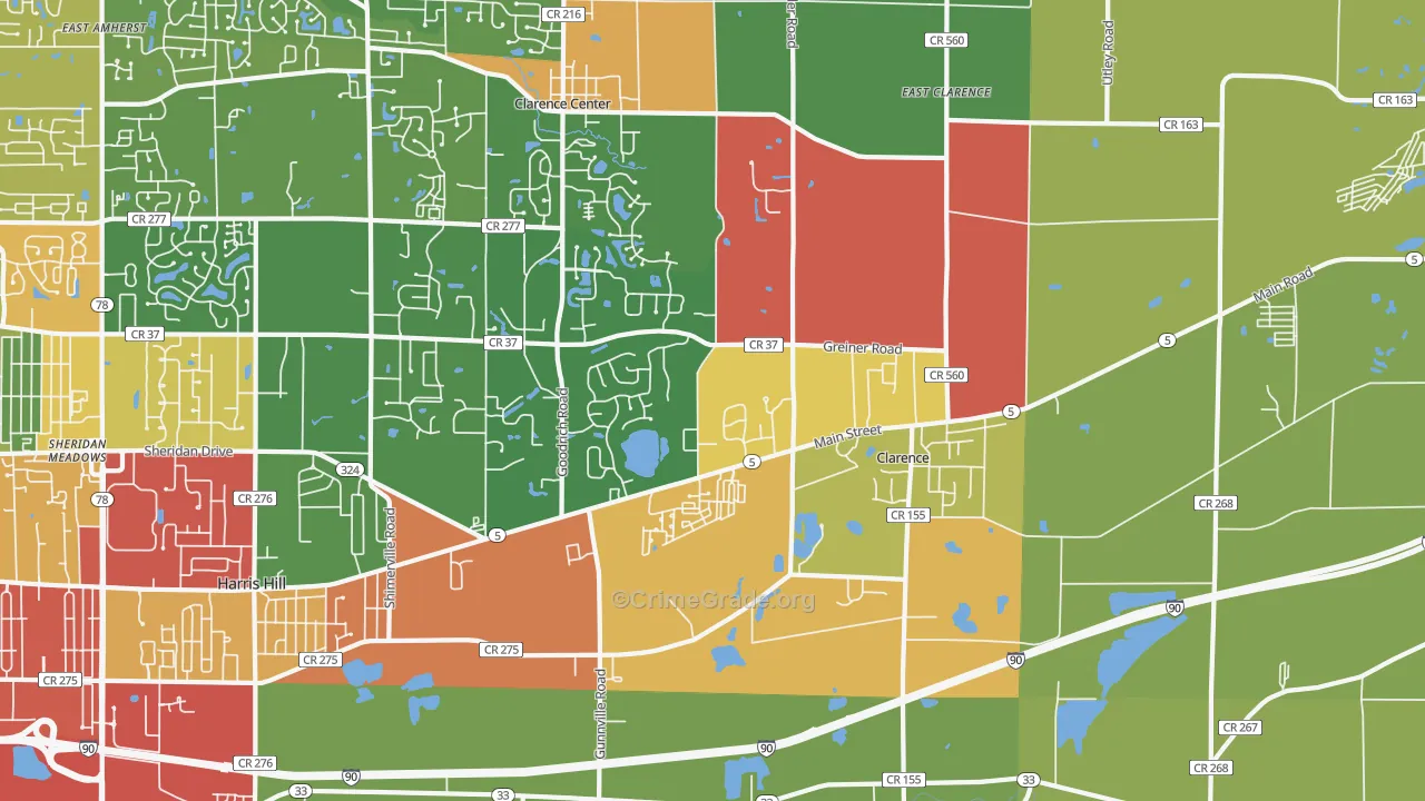 14031, NY Map of Drug-Related Crime Rates