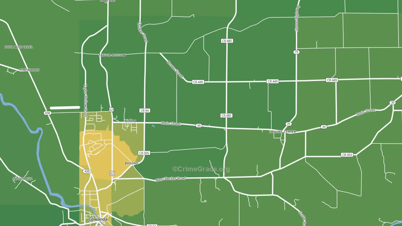 14034, NY Map of Drug-Related Crime Rates