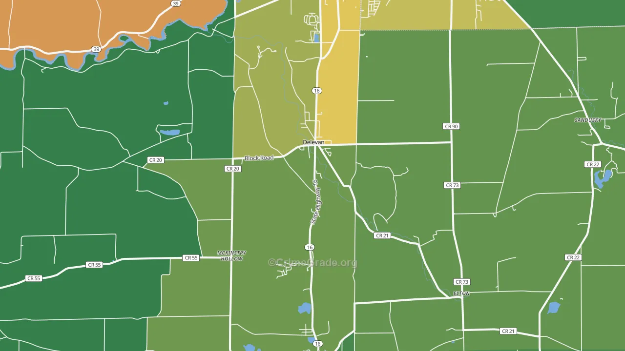 14042, NY Map of Drug-Related Crime Rates