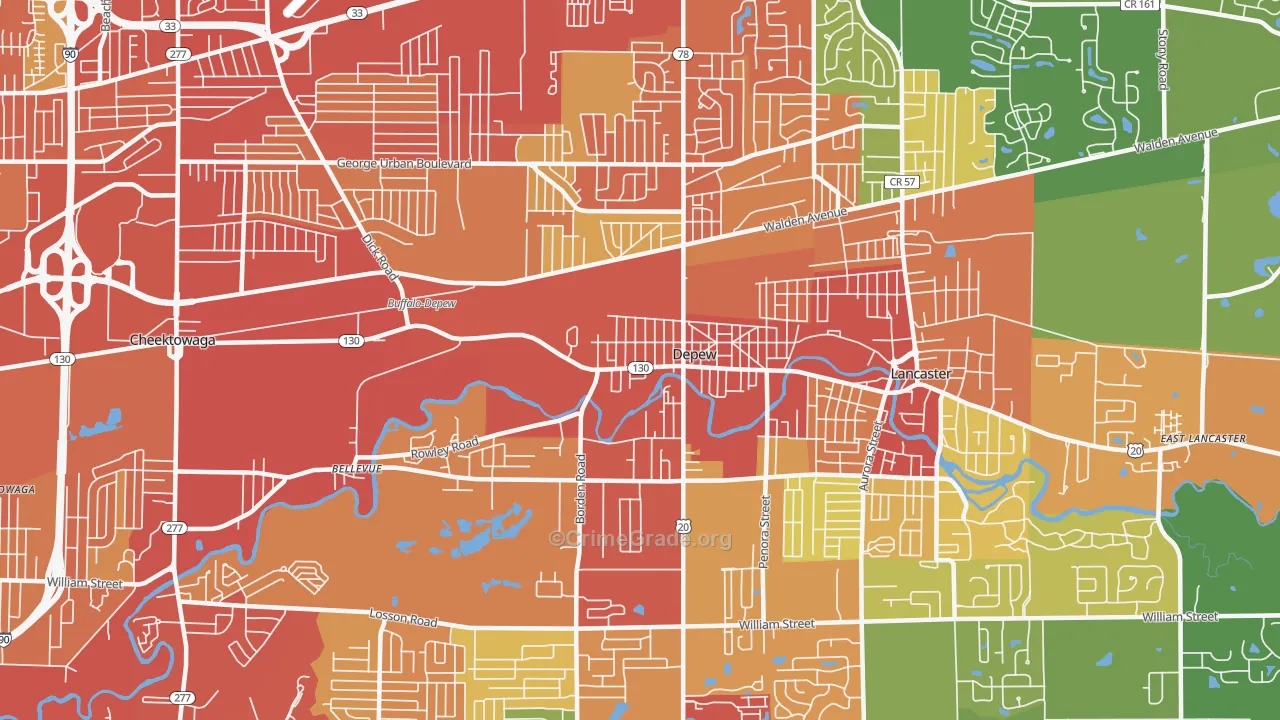 14043, NY Map of Drug-Related Crime Rates