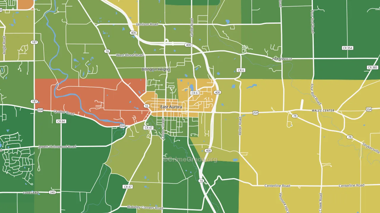 14052, NY Map of Drug-Related Crime Rates