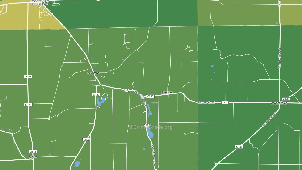 14065, NY Map of Drug-Related Crime Rates