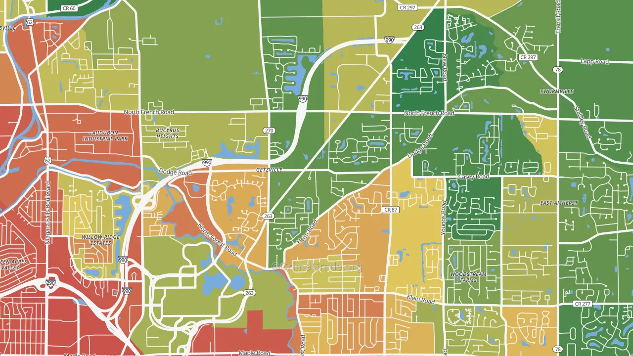 14068, NY Map of Drug-Related Crime Rates
