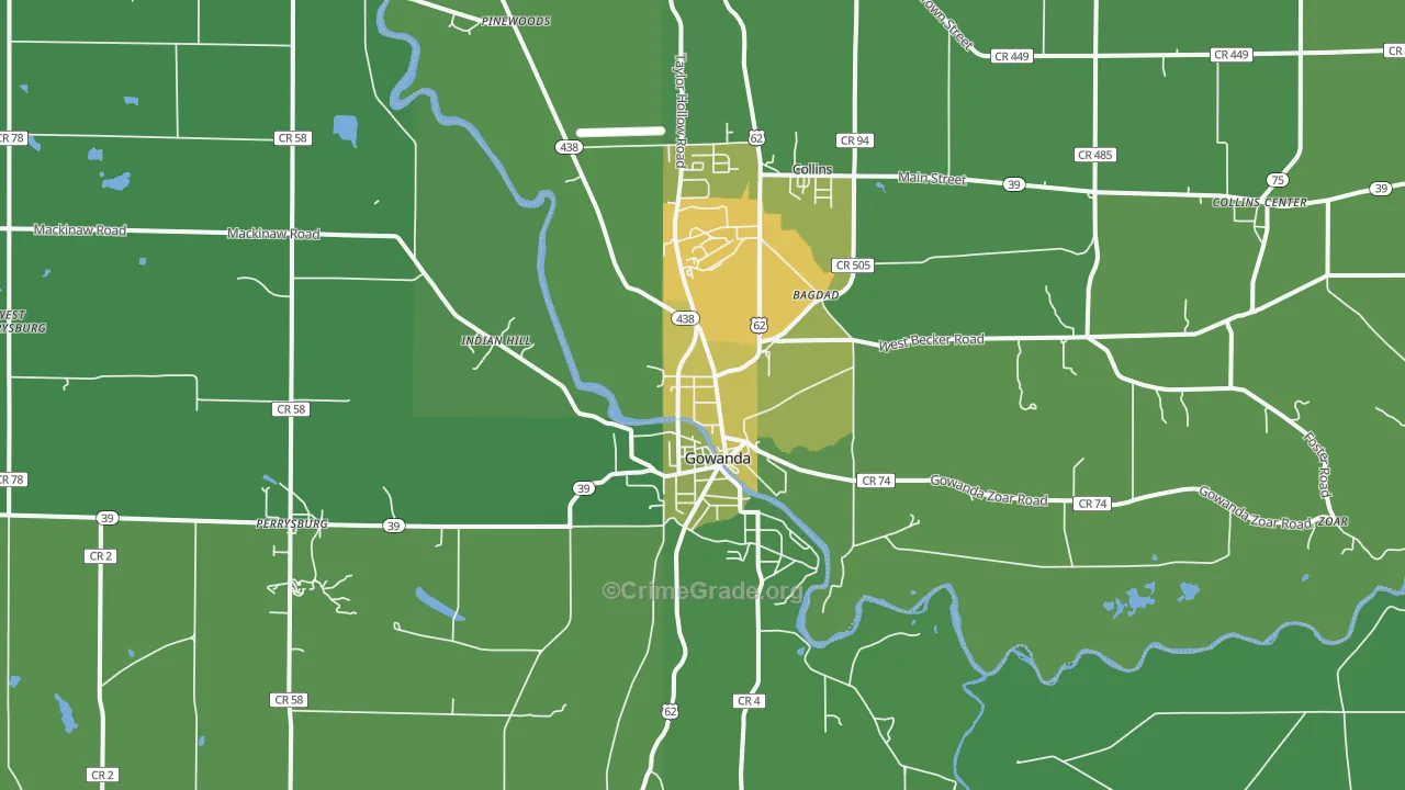 14070, NY Map of Drug-Related Crime Rates