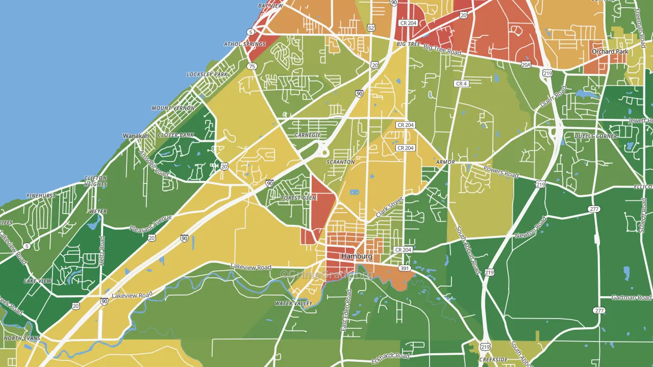 14075, NY Map of Drug-Related Crime Rates