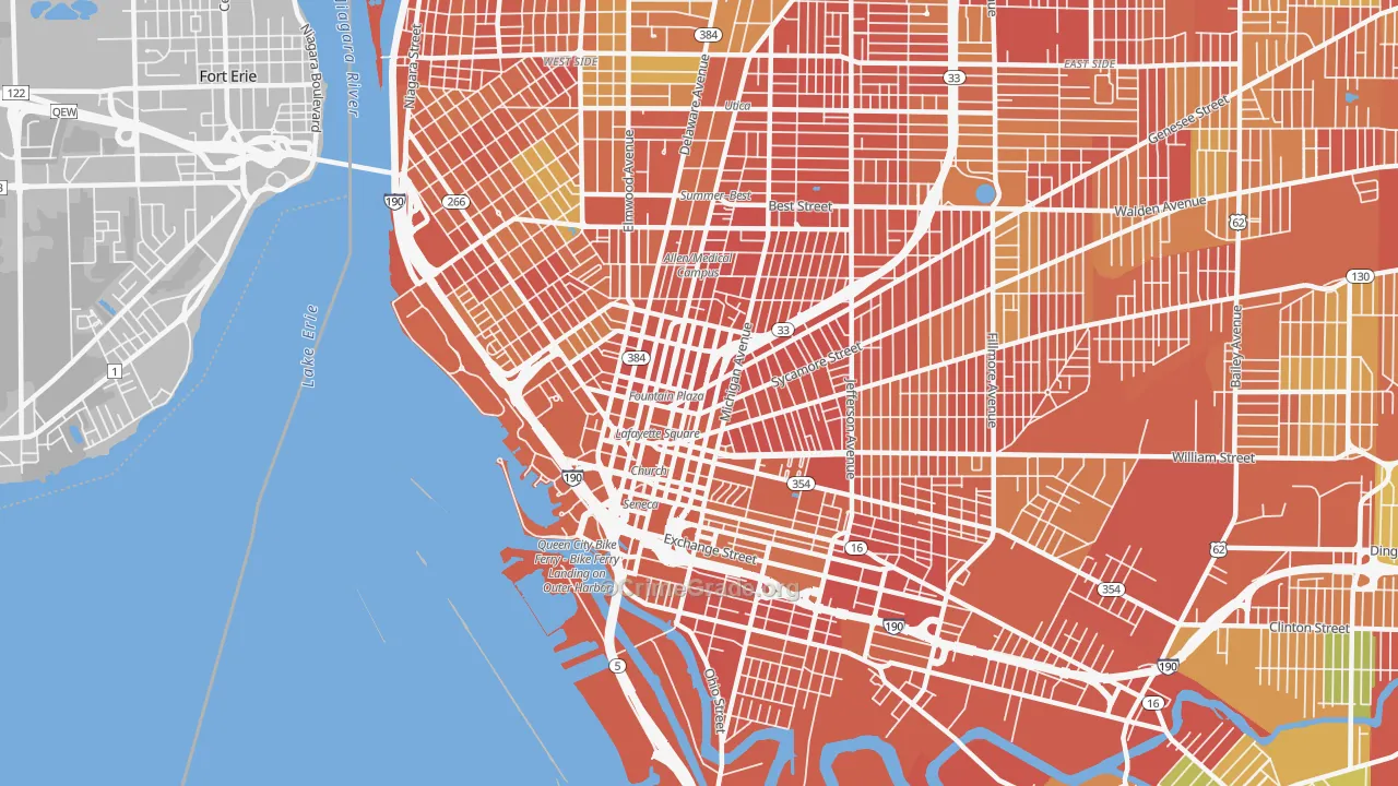 14203, NY Map of Drug-Related Crime Rates