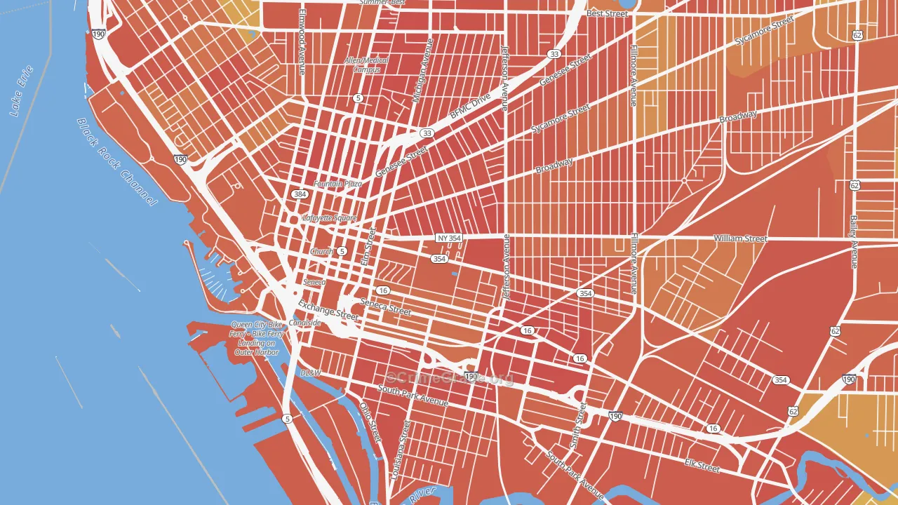 14204, NY Map of Drug-Related Crime Rates