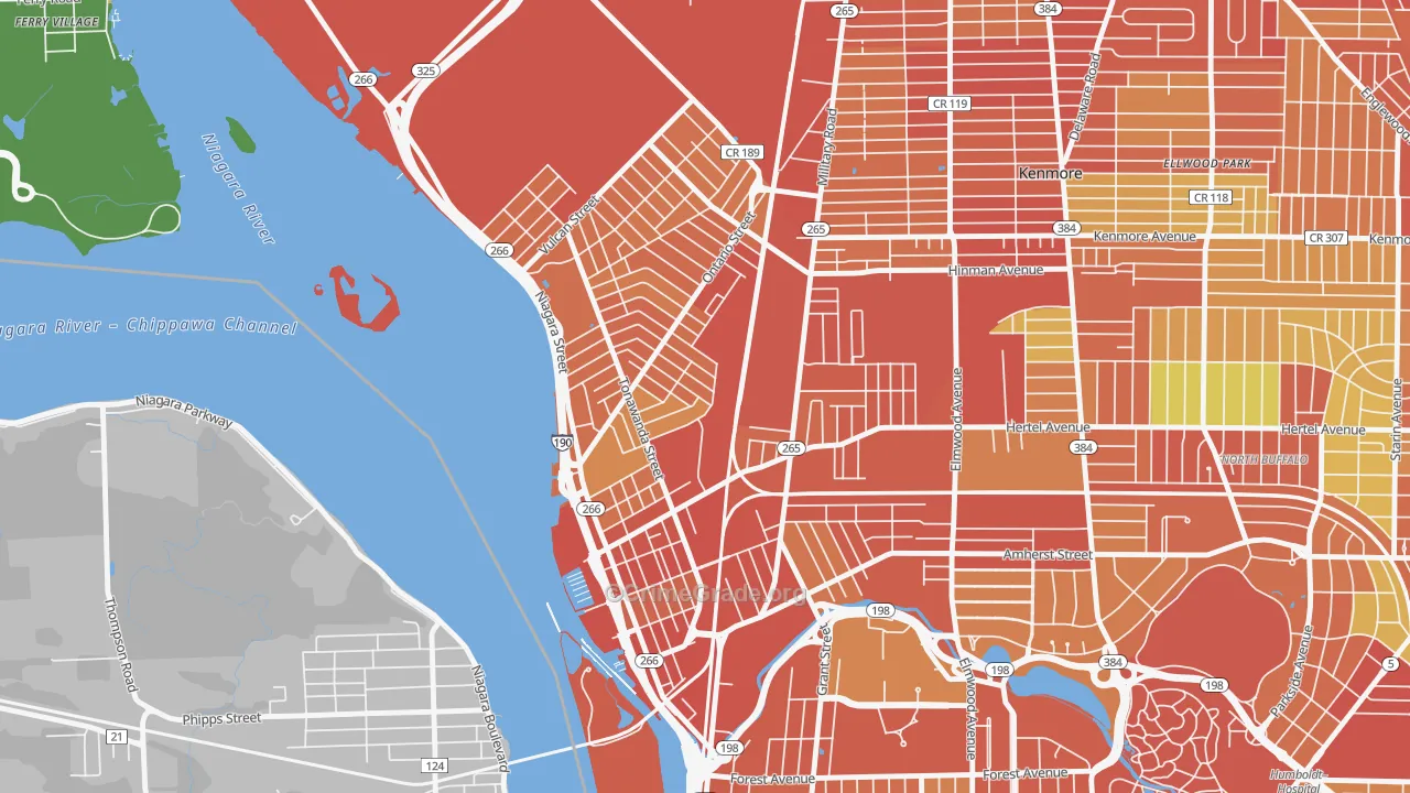 14207, NY Map of Drug-Related Crime Rates