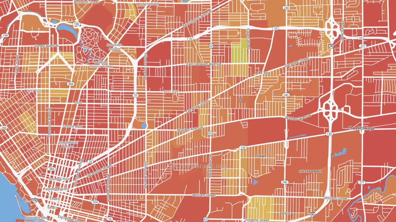 14211, NY Map of Drug-Related Crime Rates