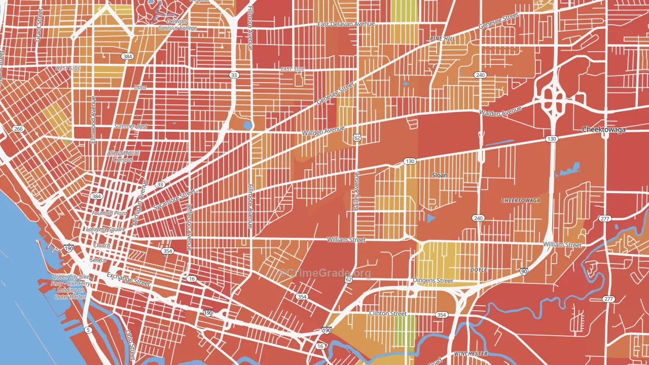 14212, NY Map of Drug-Related Crime Rates